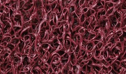 Zerbino in PVc riccio Tipo trapper colore: Rosso Scuro